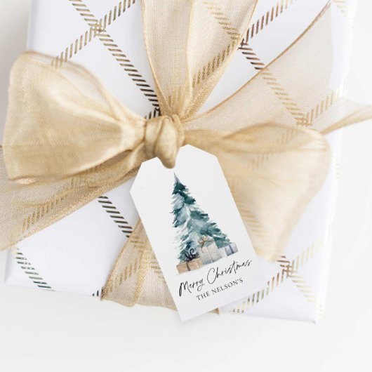 Elegant Kerstcadeautje Cadeaulabel