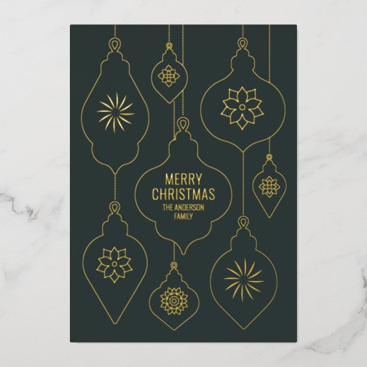 Elegant kerstcadeautjes CC1261 Folie Feestdagenkaart (Voorkant)