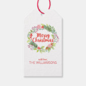 Elegant kerstcadeautjes voor feestdagen cadeaulabel (Voorkant)