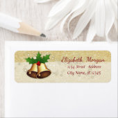 Elegant kerstcellen, Holly Branches, Glittery Etiket (Insitu)