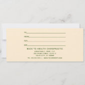 Elegant kerstchiropractisch cadeaubon (Achterkant)