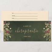 Elegant kerstchiropractisch cadeaubon (Voorkant / Achterkant)