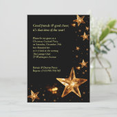 Elegant kerstcocktail Party nodigt uit Kaart (Staand voorkant)