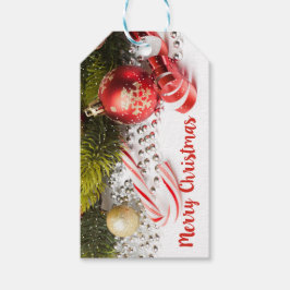 Elegant kerstdecoratie cadeaulabel