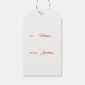 Elegant kerstdecoratie cadeaulabel (Achterkant)