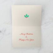 Elegant Kerstdeer Wenskaart Kaart (Binnen)