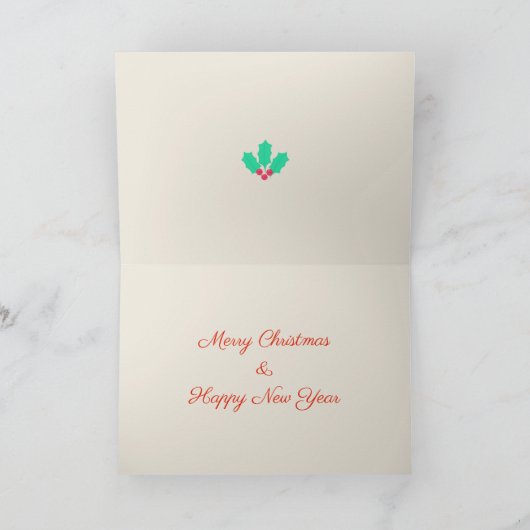 Elegant Kerstdeer Wenskaart Kaart (Binnen)