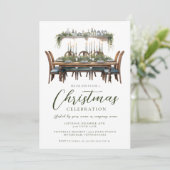 Elegant kerstdiner Corporate/Persoonlijk Kaart (Staand voorkant)