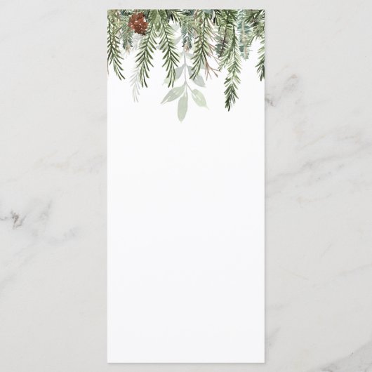 Elegant kerstdiner menu (Achterkant)