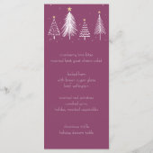 Elegant kerstdiner Paarse Menu (Achterkant)