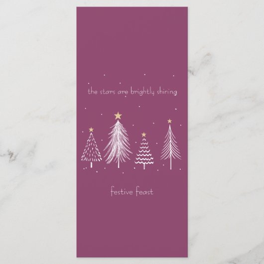 Elegant kerstdiner Paarse Menu (Voorkant)