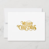 Elegant kerstdiner Party Gold & Poinsettia Kaart (Achterkant)