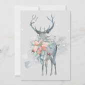 Elegant kerstdiner Poinsettia Kaart (Achterkant)