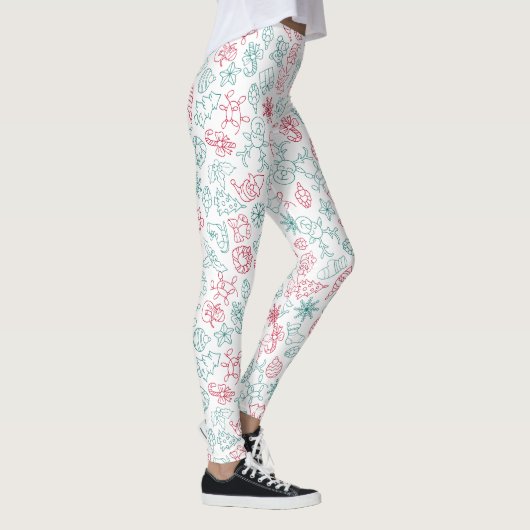 Elegant kerstelement Patroon | LEGGINGS (Rechts)