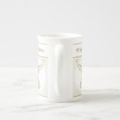 Elegant kerstengel van Grace Filigree Pattern Porselein Kop (Achterkant)