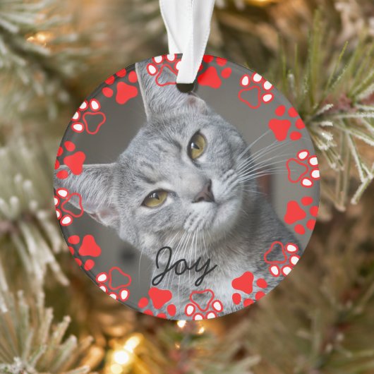 Elegant kerstfeest Aangepaste foto Foto Ornament (Boom)