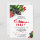 Elegant Kerstfeest Bedrijf in het Rood Kaart (Voorkant)