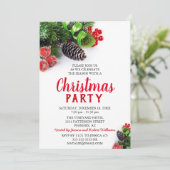 Elegant Kerstfeest Bedrijf in het Rood Kaart (Staand voorkant)