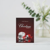 Elegant Kerstfeest Dinner Party Uitnodigingen (Staand voorkant)