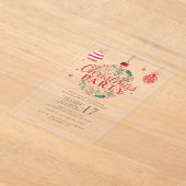 Elegant kerstfeest Feestdagen Acryl Uitnodigingen (Laagn)