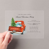 Elegant Kerstfeest Feestdagen Familiefeest Acryl Uitnodigingen (Insitu (Draagbaar))