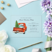 Elegant Kerstfeest Feestdagen Familiefeest Acryl Uitnodigingen (Insitu (Huwelijk))