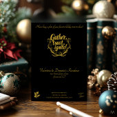 Elegant kerstfeest | Festivistische thuisviering Kaart
