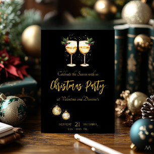 Elegant kerstfeest   Festivistische thuisviering Kaart