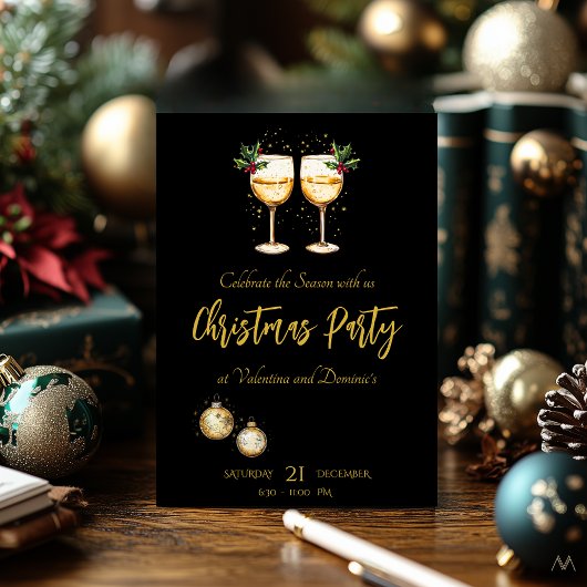 Elegant kerstfeest | Festivistische thuisviering Kaart