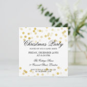 Elegant kerstfeest Gold Foil Glitter Lights Kaart (Staand voorkant)
