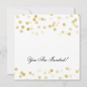 Elegant kerstfeest Gold Foil Glitter Lights Kaart (Achterkant)