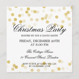 Elegant kerstfeest Gold Foil Glitter Lights Kaart