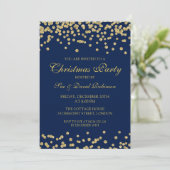 Elegant kerstfeest Gold Glitter Confetti Kaart (Staand voorkant)