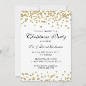 Elegant kerstfeest Gold Glitter Confetti Kaart (Voorkant)