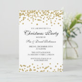 Elegant kerstfeest Gold Glitter Confetti Kaart (Staand voorkant)