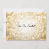 Elegant kerstfeest Gold Glitter Lights Kaart (Achterkant)