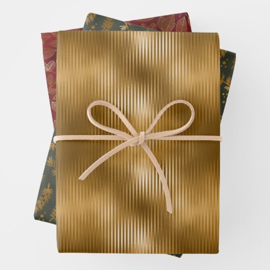 Elegant kerstfeest Gold Glitter Sparkle Inpakpapier Vel (In situ)