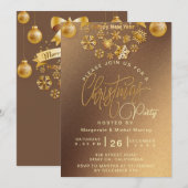 Elegant kerstfeest Gold Shimmering Lichten Kaart (Voorkant / Achterkant)