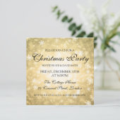 Elegant kerstfeest Gold Winter Wonderland Kaart (Staand voorkant)