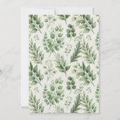 Elegant kerstfeest Holly Berry en gebladerte Kaart (Achterkant)