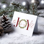 Elegant kerstfeest Joy aan de Wereld Weer Feestdagen Kaart<br><div class="desc">Elegant kerstfeest maakt deel uit van de World Wreath Holiday Kaart met Christelijke gevoelens van binnenuit. Eenvoudig aan te passen met uw eigen tekst,  lettertypen en kleuren.</div>