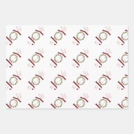 Elegant kerstfeest Joy aan de Wereld Weer Inpakpapier Vel