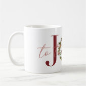 Elegant kerstfeest Joy aan de Wereld Weer Koffiemok (Links)