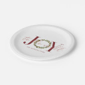 Elegant kerstfeest Joy aan de Wereld Weer Papieren Bordje (Gekanteld)