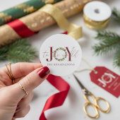 Elegant kerstfeest Joy aan de Wereld Weer Ronde Sticker