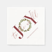 Elegant kerstfeest Joy aan de Wereld Weer Servet (Voorkant)