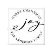 Elegant Kerstfeest Joy Holiday Rubber Stamp Rubberstempel (Afrduk)