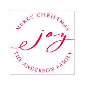 Elegant Kerstfeest Joy Holiday Self-Inking Stamp Zelfinktende Stempel (Design)