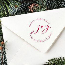 Elegant Kerstfeest Joy Holiday Self-Inking Stamp Zelfinktende Stempel