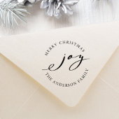 Elegant Kerstfeest Joy Holiday Self-Inking Stamp Zelfinktende Stempel